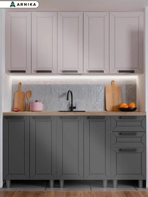 ГК Аленушка 1,6м Лилия Кашемир/Сталь, скоба черный, сонома